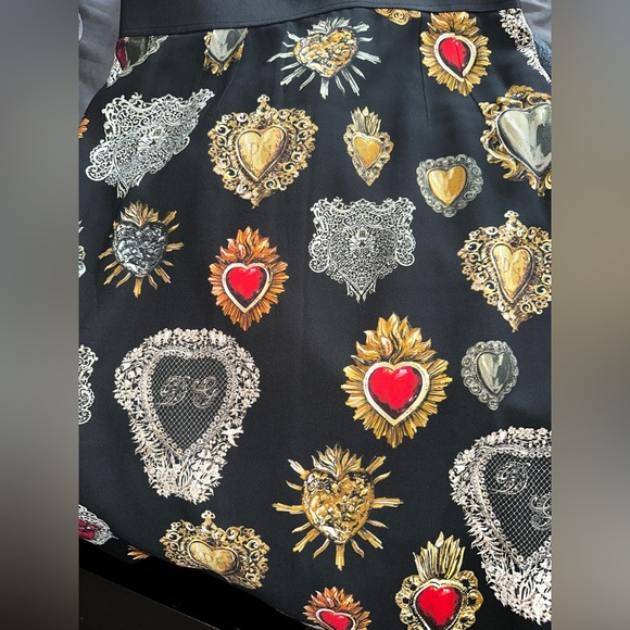 Printed Cady Straight Midi Skirt dolce Gabbana retail $2,500 sold - Picture 9 of 16